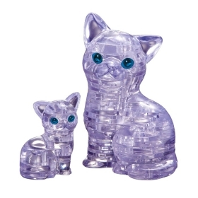 3D Crystal Puzzle Cat & Kittens
