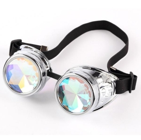 Steampunk style kaleidoscope glasses
